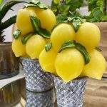 Centrotavola Cesto Limoni su Specchio