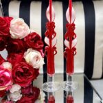 Coppia Candele Lunghe- Rosso e Bianco