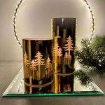 Composizione Cilindri Oro Alberi