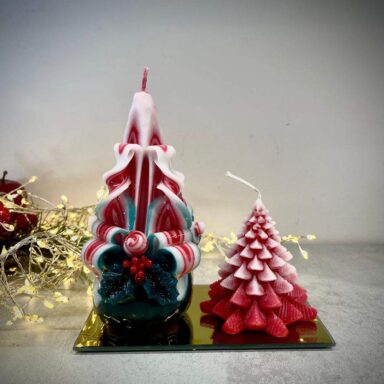 Composizione Piramide e albero abete basso