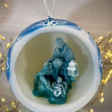 Composizione Sfera Presepe Bianco