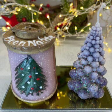 Composizione lanterna e albero bubble