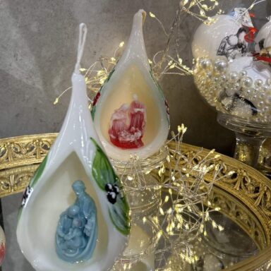 Presepe Goccia Dipinto Bianco