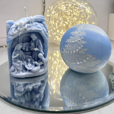 Centrotavola sfera e presepe