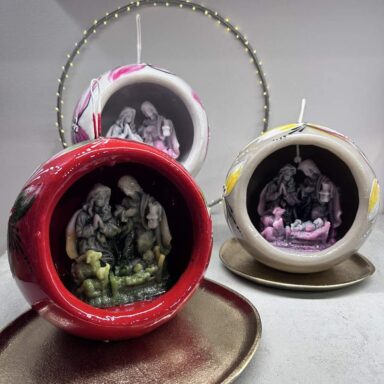 Presepe Sfera Dipinto Grande