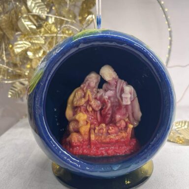 Composizione Sfera Presepe Grande Blu