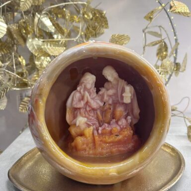 Composizione Sfera Presepe Grande Avorio
