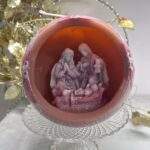 Composizione Sfera Presepe Grande Rosa