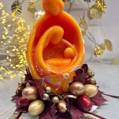 Composizione Presepe Abbraccio Arancio
