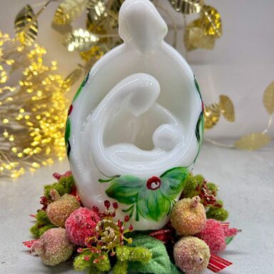 Composizione Presepe Abbraccio Bianco