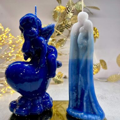 Composizione Angelo Presepe Blu