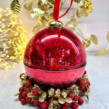 Composizione Sfera Specchio Rossa